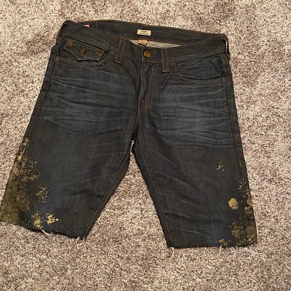 true religion denim shorts